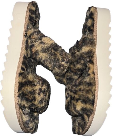 Koolaburra by Ugg Animal Print Fur Sandals Size 5 - Picture 4 of 6